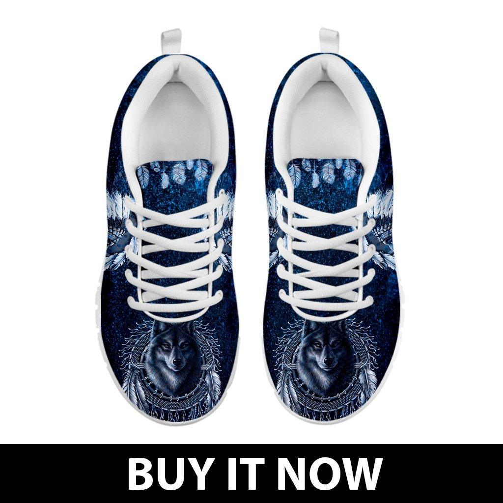 Native American Wolf Kid's Running Shoes NT100