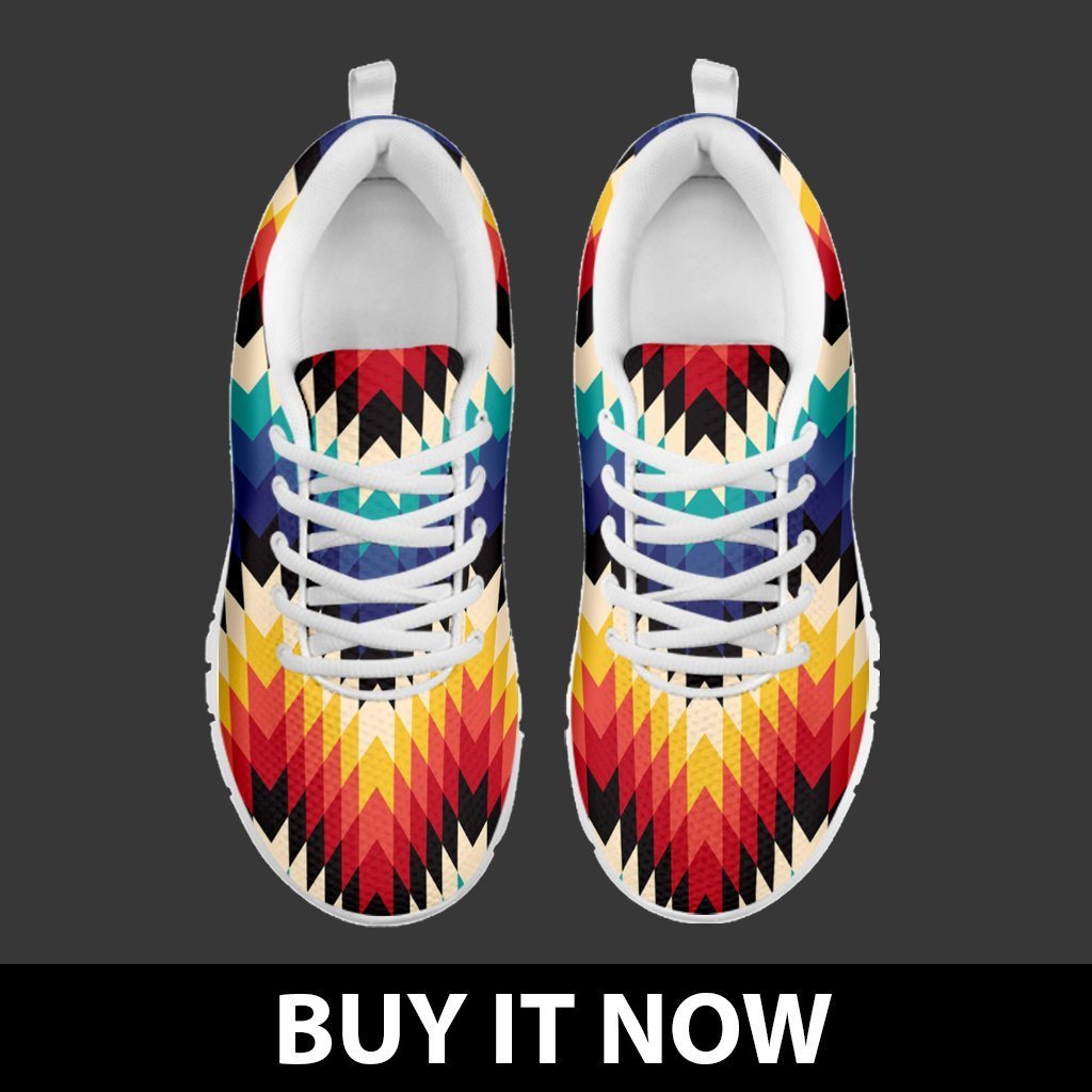 Native American Pattern Men's Running Shoes NT035