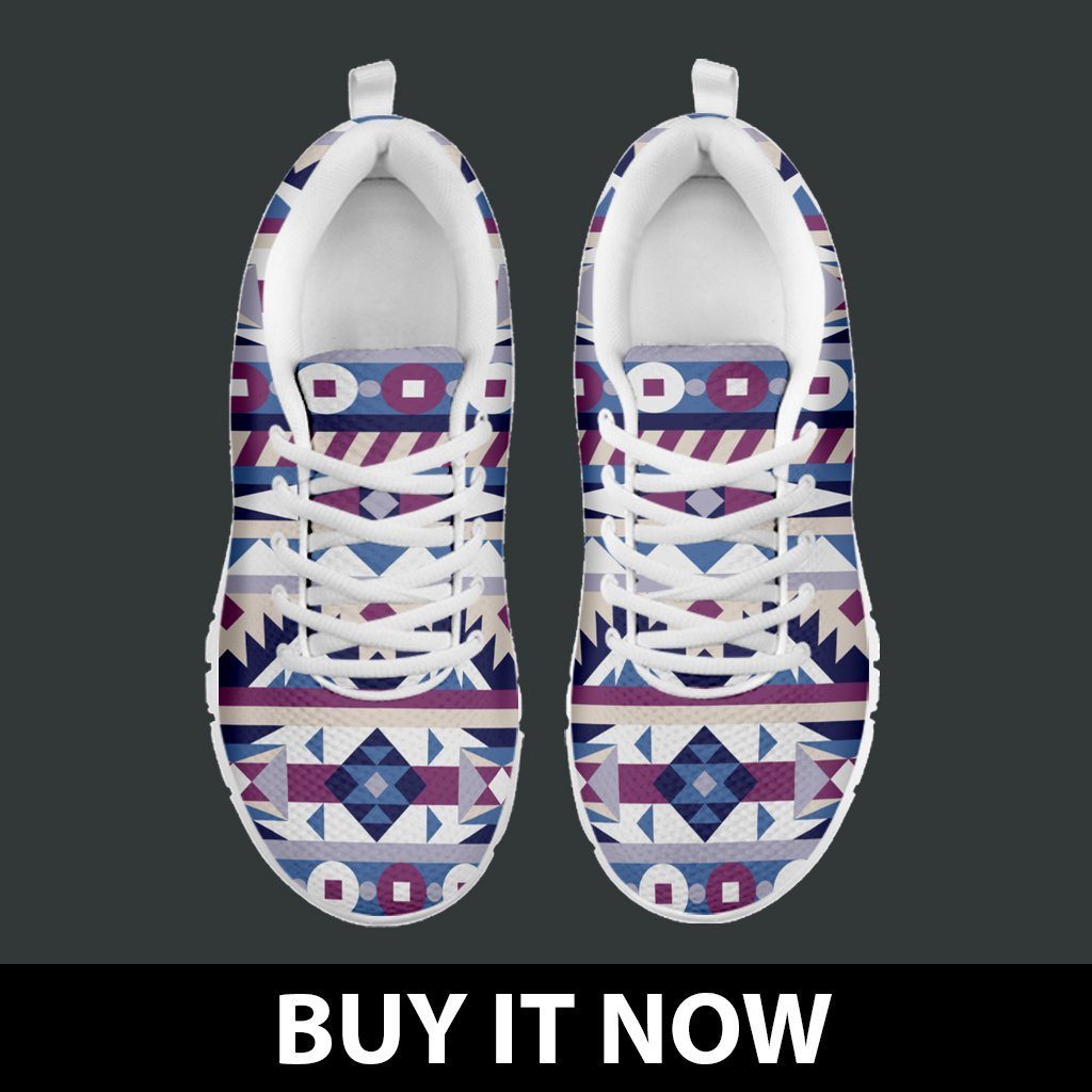 Native American Purple Pattern Women's Sneakers NT081