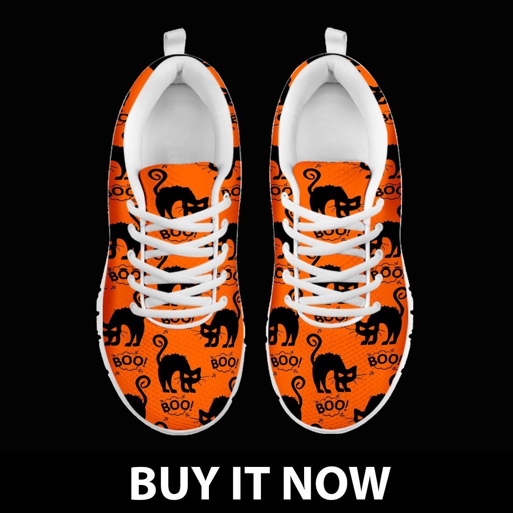 Halloween Black Cat Women's Running Shoes HLW020