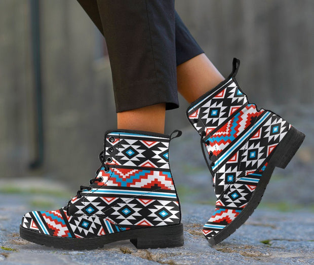 New Native American Pattern Leather Boots